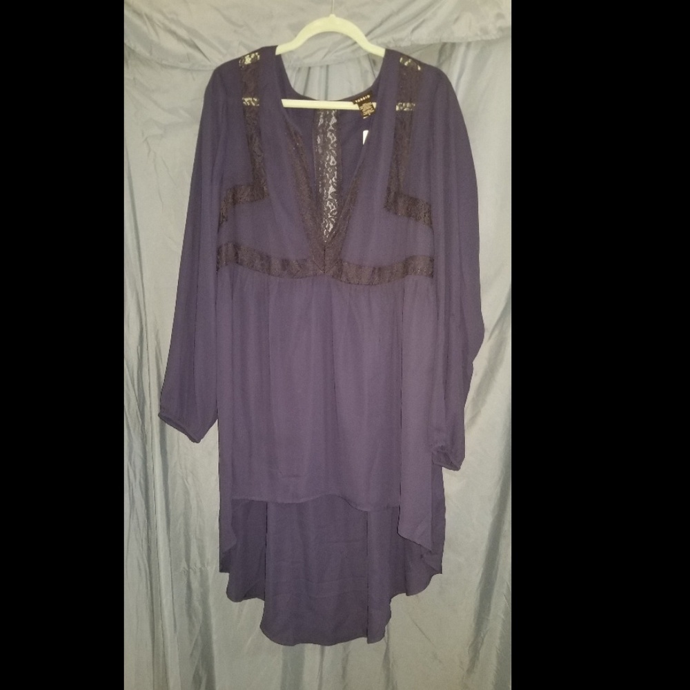 Navy  Peasant Top